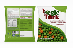 Vegie Türk Frozen Green Peas & Carrots –8kg