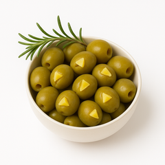 زيتون أخضر محشي بالليمون – منعش وحامضي – 250 جم